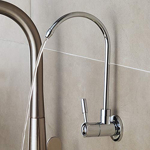 Faucet_ Wall Mount Solid Brass Water Filter Faucet Chrome Plate Plaged Reverse Osmosis Filters Drinking Tap 1/2 Inch