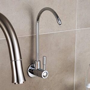 Faucet_ Wall Mount Solid Brass Water Filter Faucet Chrome Plate Plaged Reverse Osmosis Filters Drinking Tap 1/2 Inch