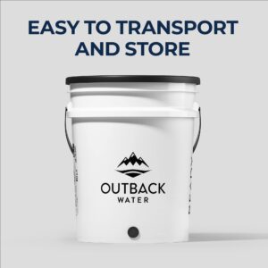 Outback Water Emergency Filtration System - 5 Gallon Bucket Water Filter - Gravity Powered, Portable, Purify up to 24 Gallons of Potable Drinking Water Per Day