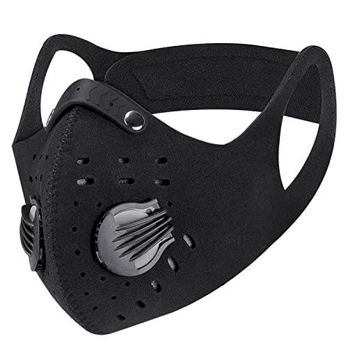 PISIQI Dust Mouth Face Cover Half Face Sports Face Protections Anti Dust Face Mouth Riding Cover with Valve Reusable Breathing Lightweight Face Shield Outdoor Facial for Men and Women