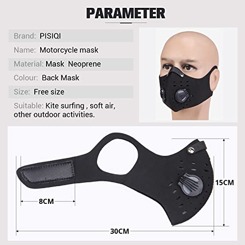 PISIQI Dust Mouth Face Cover Half Face Sports Face Protections Anti Dust Face Mouth Riding Cover with Valve Reusable Breathing Lightweight Face Shield Outdoor Facial for Men and Women