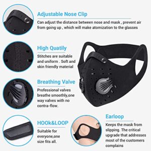 PISIQI Dust Mouth Face Cover Half Face Sports Face Protections Anti Dust Face Mouth Riding Cover with Valve Reusable Breathing Lightweight Face Shield Outdoor Facial for Men and Women