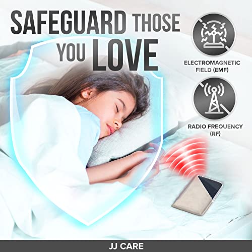 JJ CARE Faraday Fabric [Pack of 2, 44" x 39" Faraday Cloth + 1" x 24" Long Faraday Tape + Instructions] - Military Grade Shielding Fabric from Signals, Bluetooth, GPS, Signal Blocker, WiFi Jammer