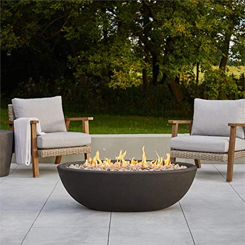 Riverside Oval Propane Fire Bowl in Shale by Real Flame