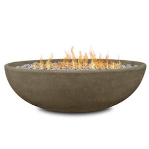 riverside oval propane fire bowl in glacier gray by real flame