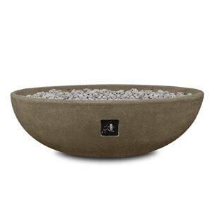 Riverside Oval Propane Fire Bowl in Glacier Gray by Real Flame