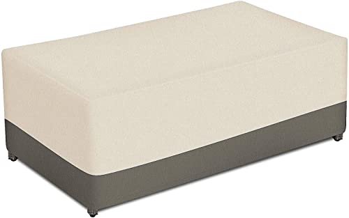 Wisteria Lane Outdoor Furniture Cover Waterproof, Heavy Duty & Waterproof Patio Furniture Cover, Rectangular Outdoor Sectional Cover, 108 X 82 X 28 inches, Beige