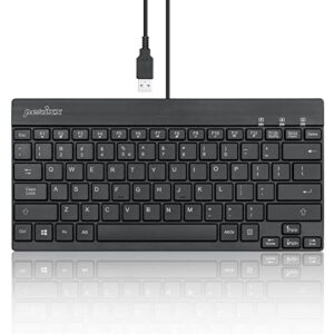 perixx periboard-426 wired mini low profile keyboard (wired usb), us english layout (11665)