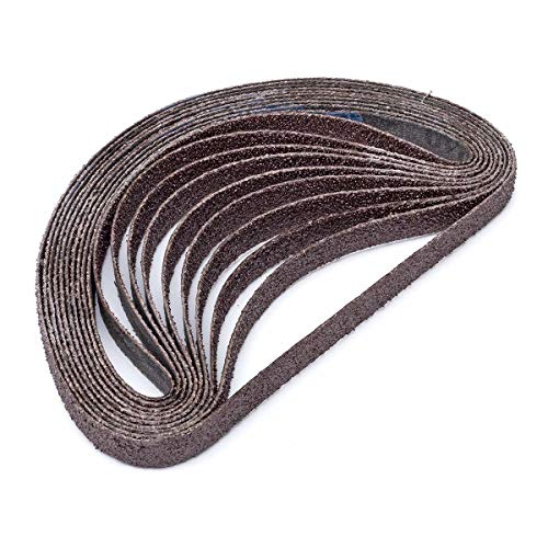 Eastwood 10pk 1/2x18 Aluminum Oxide 40 Grit Abrasive Belts