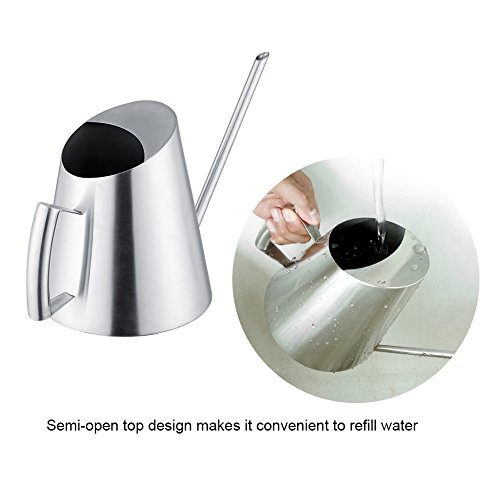 Watering Can Indoor Plants 1500ml/53oz Stainless Steel Watering Can Watering Can Brushed Garden Planting for House Bonsai and Flowers