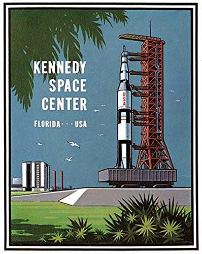 Kennedy Space Center Florida USA Vintage Decal Sticker Souvenir Skateboard Laptop