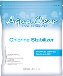 aqua clear pool products chlorine stabilizer 6 lb.