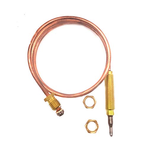 Universal Gas Thermocouple 35" Length, toaster oven, Thermocoupler Sensor, for Gas Fireplace BBQ Grill Firepit Water Heater and Gas Refrigerator