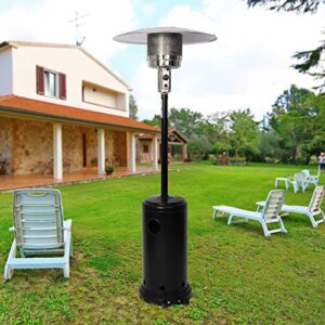 LUCKYERMORE Outdoor Patio Heater for Propane with Wheels, 87”High Outdoor Patio Heater Gas Heat for Commercial and Residential,36000 BTU,ETL Certified