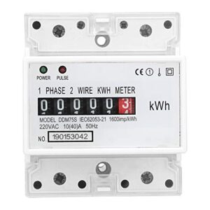 electric meter, kwh meter, single phase 4p led din-rail electricity power consumption wattmeter energy meter, 10-40a