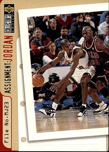 1996-97 Collector's Choice #366 Gary Payton Michael Jordan AJ NBA Basketball Trading Card Chicago Bulls