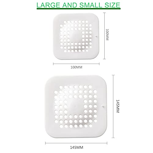 Hair Catcher Shower Drain - 2 Pack Soft Silicone Cover Trap Protector C9001 - for Bathroom Bathtub and Kitchen Sink Strainer