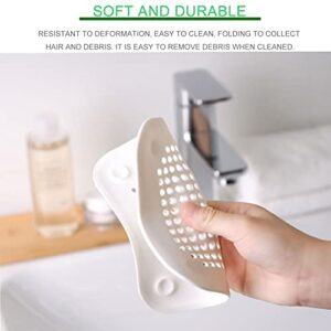 Hair Catcher Shower Drain - 2 Pack Soft Silicone Cover Trap Protector C9001 - for Bathroom Bathtub and Kitchen Sink Strainer