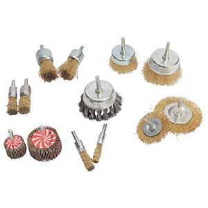 YaeCCC 13 Pcs Wire Brush Wheel Cup Brush Set Wire Brush for Drill 1/4 Inch Shank for Drill Rust Removal Steel Wire Wheel for Drill Attachment