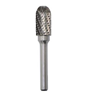 sc-5 tungsten carbide burr rotary file cylindrical shape with radius end double cut with 1/4''shank for die grinder drill bit