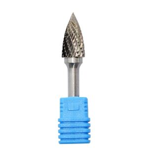 SG-5 Tungsten Carbide Burr Rotary File Pointed Tree Shape Double Cut with 1/4''Shank for Die Grinder Drill Bit