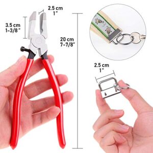 shynek Key Fob Hardware, Keychain Hardware Set Includes 40pcs Key Fob Hardware 1 Inch with Key Fob Hardware Pliers for Wristlet Keychain, Key Lanyard and Key Chain Making Hardware Supplies