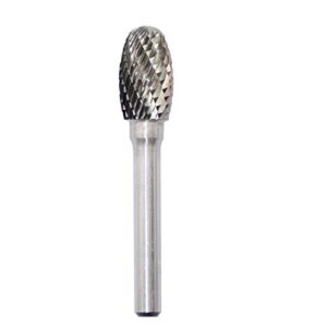 se-5 tungsten carbide burr rotary file oval egg shape double cut with 1/4''shank for die grinder drill bit