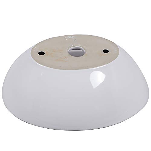 Oval Vessel Sink - Mocoloo 16” x 13“ Bathroom Sink Countertop Oval Shape Small Bathroom Sink White Porcelain Ceramic vanity Bowl, Above Counter Modern Art Bsin.