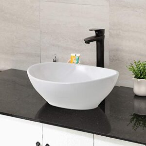 oval vessel sink - mocoloo 16” x 13“ bathroom sink countertop oval shape small bathroom sink white porcelain ceramic vanity bowl, above counter modern art bsin.