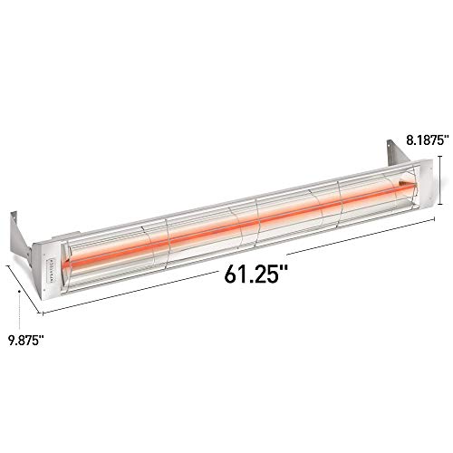 Infratech W-3024 SS Stainless Steel 61.25” Single Element Fixture 3000 Watt, 240 Volt, Stainless Steel