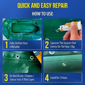 AquaPro Liquid Repair Kit Transparent | Salt Water Ready Liquid Waterproof Repair Kit for PVC & PU Inflatables, Boats, Rafts, Kayaks, SUPs, Wetsuits, Air Mattresses, Air Tracks, Hot Tubs, Waders.