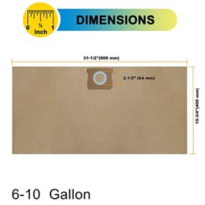 SpaceTent 6 Pack DEWALT DXVA19-4101 High Efficiency Replacement Filter Bags for DEWALT 6 to 10 Gallon Wet/Dry Vacs - Part # DEWALT DXVA19-4101