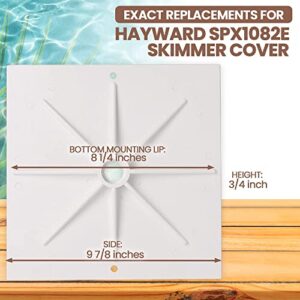 (2-Pack) The Exact 10'' Skimmer Lid Replacement | Compatible with Hayward SPX1082E, SP082, 1083, 1084,1085, and SP1086 | Made of Heavy-Duty Plastic and Fits Perfect Like A Glove