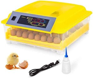 egg incubator 48 eggs fully automatic digital poultry incubator with fahrenheit temperature and auto turning for hatching chicken duck goose quail bird, egg hatcher breeder incubator gift set for kids