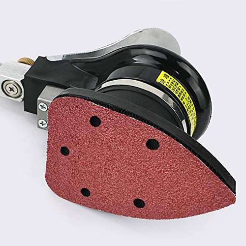 Detail Sander Sandpaper 30Pcs 5-Hole 40 Grit Aluminum Oxide Mouse Sanding Pad Hook & Loop Mouse Detail Sander Pads for Wood Furniture, Extra Coarse Triangle Sand Paper for 140mm Palm Sanding Machine