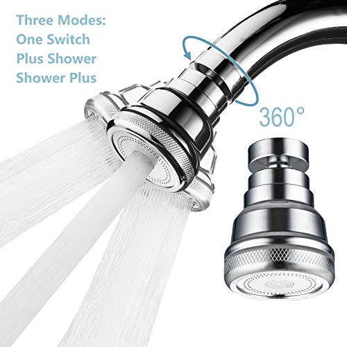 Srmsvyd Kitchen Faucet Sprayer Head Attachment 360° Rotatable Soild Brass Moveable Kitchen Tap Head High Pressure Faucet Booster Easy to Wash Dishes Wash Vegetables and Wash Fruits(soild brass)