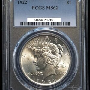 1922 - United States Peace Silver Dollar $1 PCGS MS-62