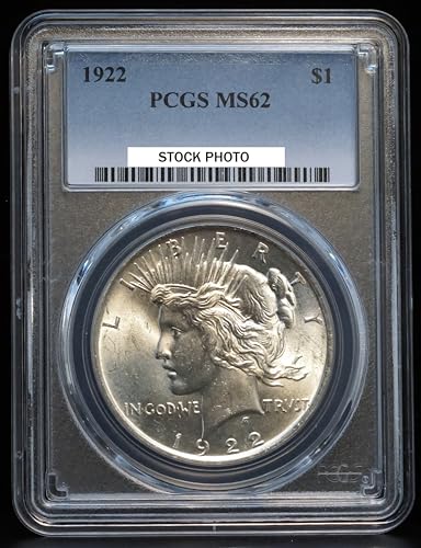 1922 - United States Peace Silver Dollar $1 PCGS MS-62