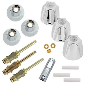 bathtub and shower valve repair kit replacement for price pfister systems, for remodeling verve handles, easy installation, durable construction, polished chrome