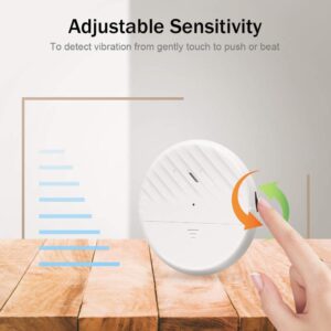 WSDCAM Glass Break Sensor Alarm 125dB Ultra-Slim Wireless Glass Break Detector Window Alarm Vibration Sensor for Home Window and Door Security - 4 Pack