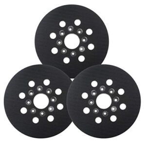 5" sander replacement pad compatible with bosch orbital sander ros20vs, ros20vsc, ros20vsk, ros20, ros10, hook & loop sanding backing pad for bosch rs035 & rs034 pack of 3