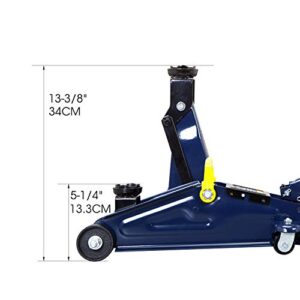 TCE AT82001U Torin Hydraulic Trolley Service/Floor Jack Combo with 2 Jack Stands, 2 Ton (4,000 lb) Capacity, Blue