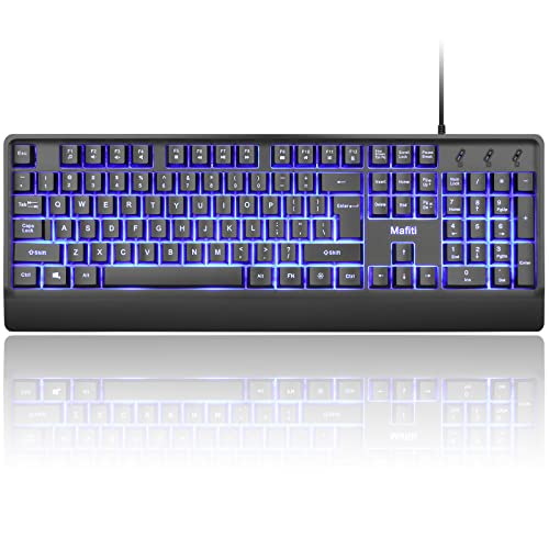 mafiti Computer Office Keyboard Wired USB 104 Keys Full Size Backlit Keyboards Compatible PC Laptop Desktop Windows