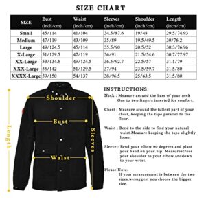 Black Leather Welding Jacket, Heavy Duty FR Heavy Duty Split Cowhide Leahter (X-Large, x_l)