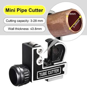 Spurtar Mini Tubing Cutter Pipe Cutter Tube Cutter Tool 1/8 to 1-1/8 inch (3-28mm) for Copper Pipe, Brass Pipe, Aluminum Pipe