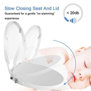 Toilet Seat Bidet Seat with Self Cleaning Dual Nozzles Non electric Separated Rear & Feminine Cleaning Natural Water Spray, soft close toilet seat,Easy DIY Installation