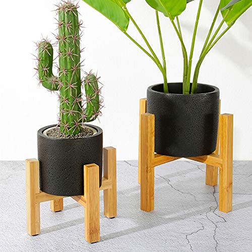 CHDHALTD Mid Plant Stand Durable Wood Planter Pot Trays Flower Pot Holder Strong Free Standing Bonsai Holder Home Garden Indoor Display Plant Stand Shelf