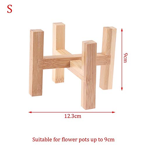 CHDHALTD Mid Plant Stand Durable Wood Planter Pot Trays Flower Pot Holder Strong Free Standing Bonsai Holder Home Garden Indoor Display Plant Stand Shelf