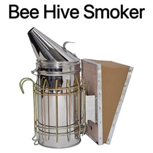 Honey Lake Bee Smoker Kit, Bee Smoker for Beekeeping Included Bee Hive Smoker with 54Pcs Bee Smoker Pellets, 2 Bee Hives Tools, Frame Holder Grip, Uncapping Fork, Beekeeping Supplies for Beekeeper