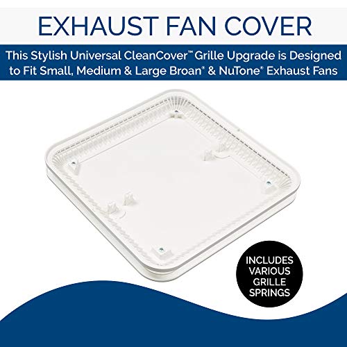 Broan-NuTone FG701S Universal CleanCover Bathroom Exhaust Upgrade Grille Cover, White Bath Fan